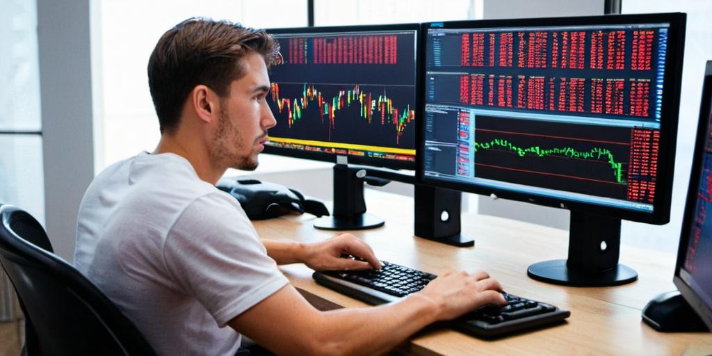 man trading online using mt4